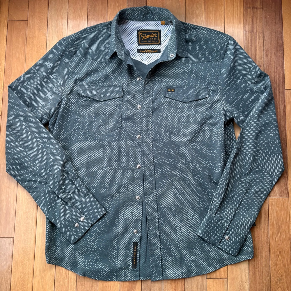 Wrangler Men's Teal Patterned Shirt Jacket
